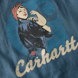
                  CARHARTT Koszulka T-shirt Dearborn Loose Rosie Iron Blue niebieska rozmiar M 106903.EC2.S005